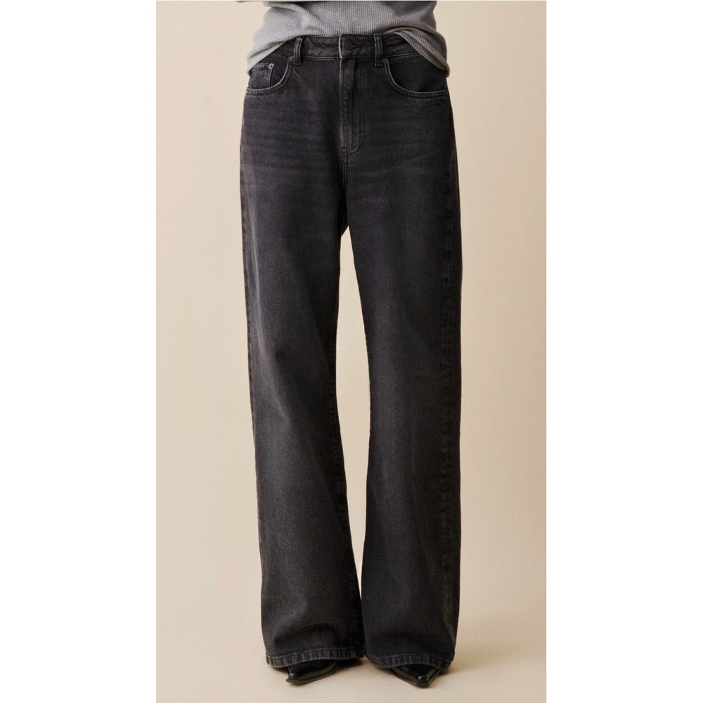 Jeanerica Wide Leg Jeans Belem Black Vintage 62 High Rise 26/32 Recycled Cotton